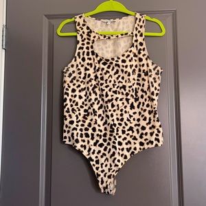Express Cheetah Cutout Thong Bodysuit